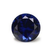 Size 3mm 10mm 34 Synthetic Sapphir- e Prices Round Cut Blue Gems Stone Corundum Stone for Jewelry