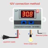 HT XH-W3001 W3001 ตัวควบคุมอุณหภูมิดิจิตอล LED ตัวควบคุมอุณหภูมิเครื่องวัดอุณหภูมิเทอร์โมคอนโทรลเลอร์สวิทช์โพรบ DC12/AC220V