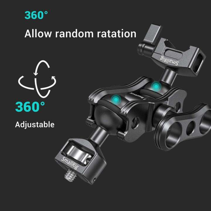 smallrig-คอนดิชั่นเนอร์แขนเมจิกพร้อมสกรูหัวบอลและที่หนีบ-nato-จอมอนิเตอร์หัวบอลสำหรับจอสนาม-ไฟ-เครื่องบันทึกเสียง-กล้อง-diy-rig-2071b