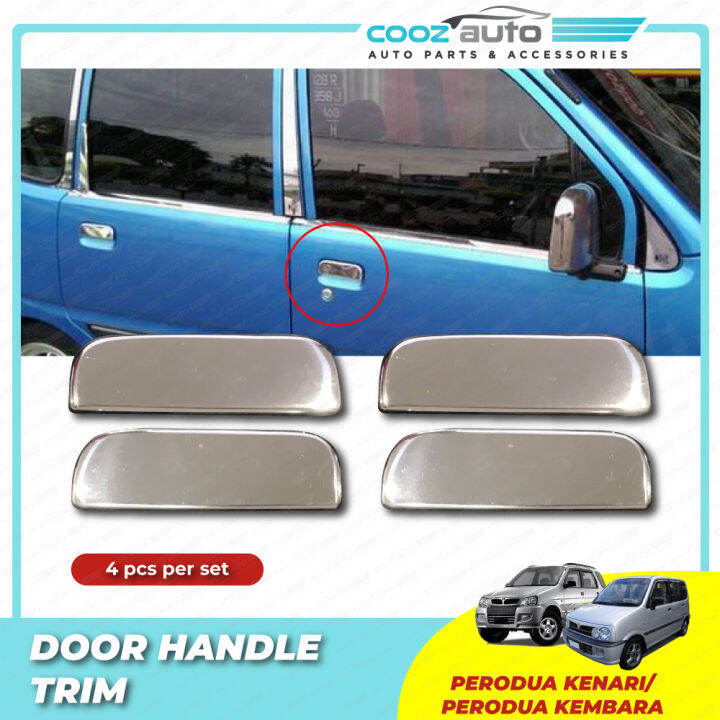 Perodua Kenari Kembara Door Handle Trim Cover Chrome Protector Guard