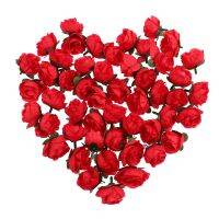 ❀ Mini Rose Heads Artificial Flowers wedding Redbulk Silk Roses Without Stems Diy Weddings Flowers Head Fake Wedding Decorative