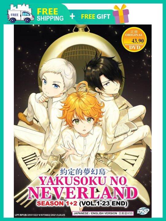 DVD Anime The Promised Neverland Complete Series Season 1+2 (1-23