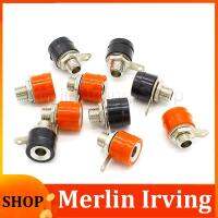 Merlin Irving Shop 10pcs/lot 4mm Banana Binding Post Socket Insert Connector Nickel Plated Diy Tester Instrument Terminal