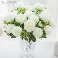 【hot】♞♀  1 Pc 5 forks Bulbous chrysanthemum peony for christmas home Floral Arrangement wedding bouquet decor artificial flower