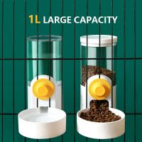 Automatic Pet Dog Cat Bowl Cage Hanging Feeder Pet Water Bottle Food Container Dispenser Bowl For Puppy Cats Rabbit Pet Feeding