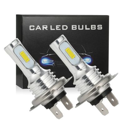 2pcs H7 LED Headlight Bulbs Conversion Kit High Low Beam 80W 4000LM 6000K White