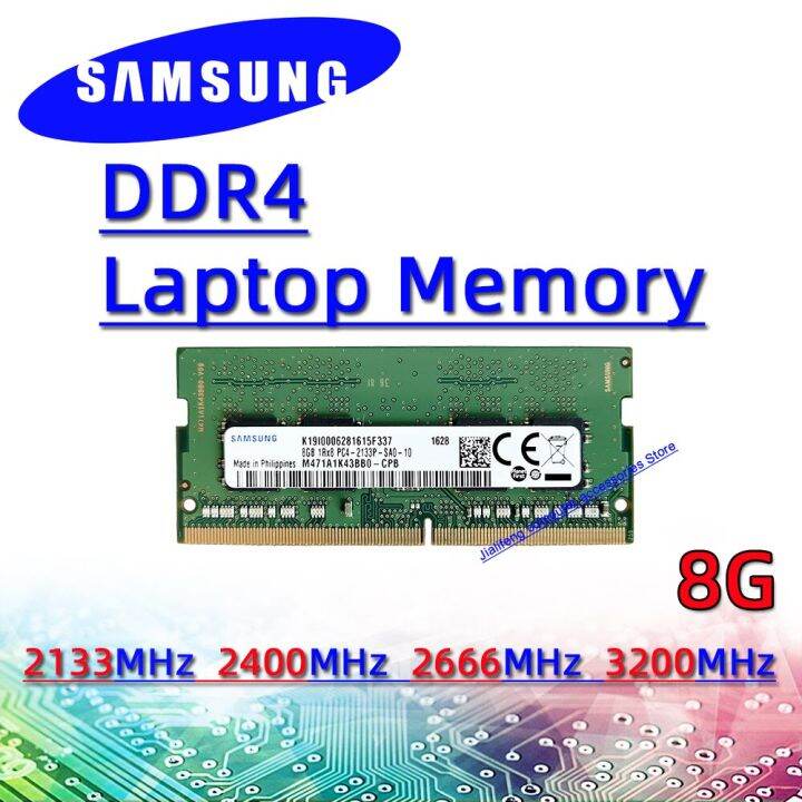 Samsung ddr4 8GB 2133MHz 2400MHz 2666MHz 3200MHz RAM Sodimm Laptop ...
