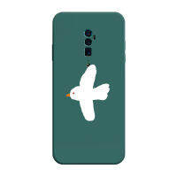 เคส OPPO Reno 10x zoom เคสซิลิโคนเหลว ฝาครอบป้องกันนกการ์ตูน Flocking