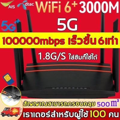 อินเทอร์เน็ตเร็วกว่าจรวด👍เราเตอร์ใส่ซิม 5G พร้อมกัน 100 users Wireless Router รองรับ ทุกเครือข่าย 5000Mbps ใช้ได้กับซิมทุกเครือข่าย เสียบใช้เลย ไม่ติดตั้ง ใส่ซิมใช้ได้ทันที（ เราเตอร์ wifiใสซิม ราวเตอร์ใส่ซิม เล้าเตอรใส่ซิม เลาเตอร์wifiใสซิม）