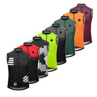 Mens 2023 Team Cycling Vest Windproof Running MTB Bike Mesh Fabric Breathable Clothes Sleeveless Summer Bicycle Cycling Jacket