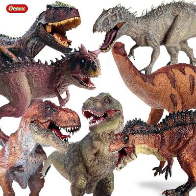 ZZOOI Oenux Prehistoric Jurassic Dinosaurs World Pterodactyl Saichania Animals Model Action Figures PVC High Quality Toy For Kids Gift