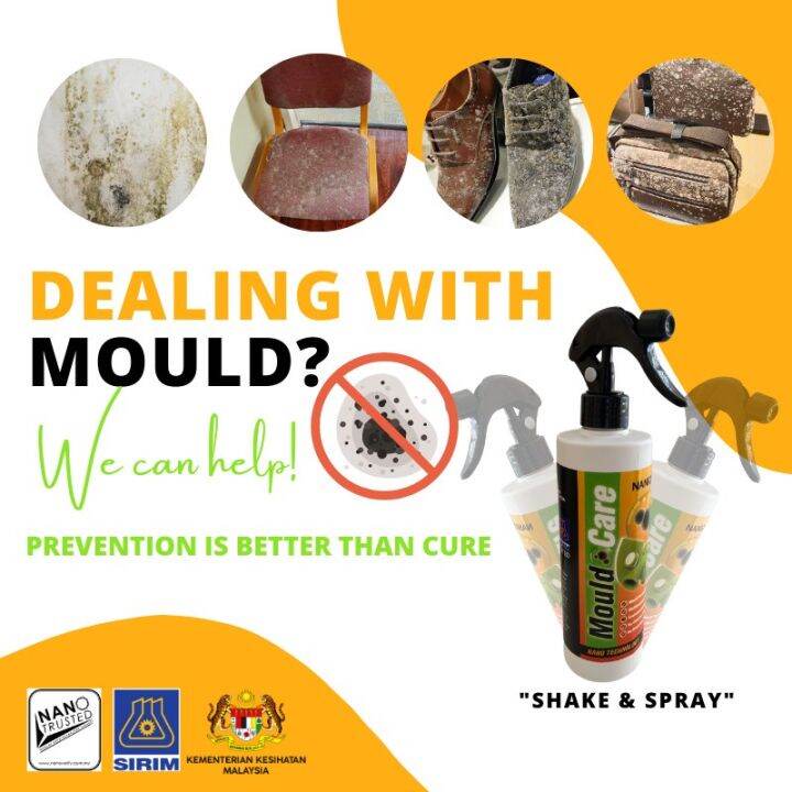 Nanion Mould Care Prevention (500ml) Mold Remover Spray Fabric Leather Sofa Furniture Wardrobe