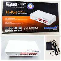 TOTOLINK 16 PORTS PORT 10/100 รุ่น SW16D ฮับเเลน 16 ช่อง 10/100 ใช้สำหรับรับนำสัญญาณมาจากเครื่องต้นทาง แล้วส่งไปยังทุก Port บนตัวอุปกรณ์ #ของแท้