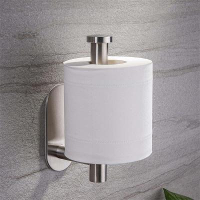 1pc  No Punch Wall Mount Toilet Home Bathroom Organizer Stainless Steel Paper Towel Holder Bathroom Counter Storage