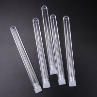 【CW】♚✉  10PCS Plastic Test Tube With Cap Round Bottom Transparent Vials Sample Lab Supplies 15x150mm