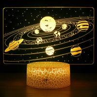 Cosmos Space Galaxy Night Light ระบบพลังงานแสงอาทิตย์3D Optical Illusion Light สำหรับเด็กชายหญิงวันเกิดของขวัญ Night Light