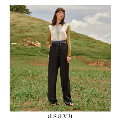 [asava aw21] Yves Tiered Pants กางเกงผู้หญิง อาซาว่า ขายาว แต่งเชือกปรับขนาด