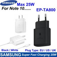 [KOLT Digital] ชาร์จเร็ว Samsung 25W อะแดปเตอร์ชาร์จปลั๊ก EU /Us/uk ชนิด3A-C สำหรับ Note10/9/8 Note10 Note20 Plus5G USB-C EP-TA800