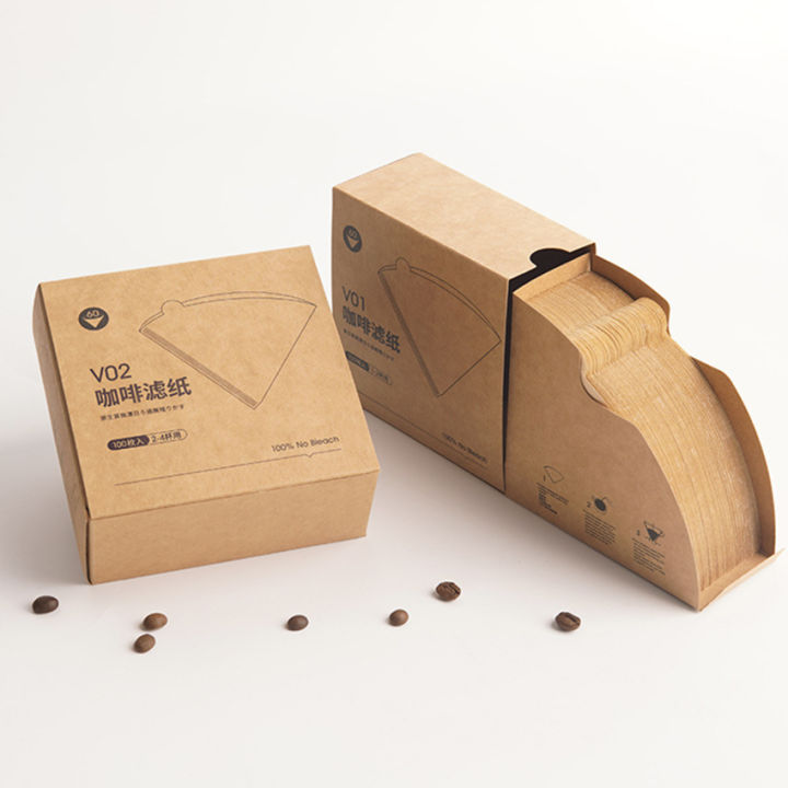 กระดาษกรองกาแฟกาแฟทำด้วยมือถุงกรองชงกาแฟกระดาษทรงกรวยพิเศษตัวกรองรูปเป็นมิตรกับสิ่งแวดล้อม