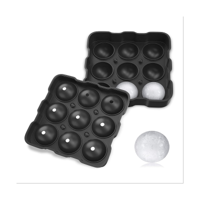 Advanced Ice/Cake Ball Maker, Whisky Ice Mold, 9 Ball Ice Trays Can Make 3 Safety Systems To Prevent Leakage-Silica Gel