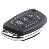 5X Flip Key Shell Fit for HYUNDAI Ix45 Santa Fe Remote Key Case Fob 3-Button Black