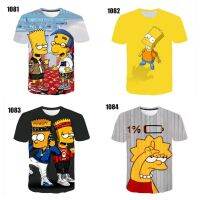 การ์ตูน The Simpsons อะนิเมะทีวีซีรีส์3D พิมพ์ผู้ชายผู้หญิงเสื้อยืดสบายๆฤดูร้อนกราฟฟิคประเดิมท็อปส์คู่