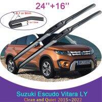 สำหรับ Suzuki Escudo Vitara LY 2015 ~ 2022 Wiper Karet ไร้กรอบหิมะขูดด้านหน้าสติ๊กเกอร์ตกแต่งรถยนต์ที่ปัดน้ำฝนกระจกหน้า