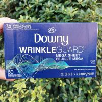 แผ่นหอมอบผ้า ดาวน์นี่ Wrinkleguard Dryer Sheets Fresh Scent 60 or 80 Sheets (Downy®) แผ่นปรับผ้านุ่ม แผ่นอบผ้า Fabric Softener