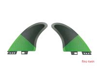 Surfing Accessories Surfboard Fins Black Green Fins Two Pieces Twin Three Pieces L Suitable for FCS 2 Fins Carbon Fiber Surf Fin