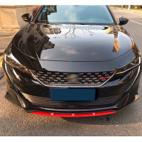 แผ่นป้องกันสปอยเลอร์กันชนด้านหน้าแบบใหม่ลิปสำหรับ Peugeot 508 2019 Type DGS ชุดตัวถังแยกคาร์บอนพื้นผิวคาง