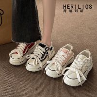 ✥  Lotus red columns canvas shoes female 2023 web celebrity new hot style summer super thick white shoe bottom fire joker niche