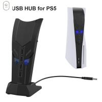 VISIONN ระบบพัดลมทำความเย็นความเร็วสูงขยายฮับ USB สำหรับ PS5 PS4 USB 2.0พอร์ตขยายรางช่องยูเอสบีตัวแปลงฮับฮับ USB ฮับยูเอสบี