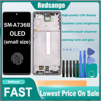 จอ OLED Redsange สำหรับ Samsung Galaxy A73 SM-A736B จอ OLED LCD 5G SM-A736B /DS จอโทรศัพท์พร้อมชุดประกอบดิจิไทเซอร์ขนาดเล็กอะไหล่พร้อมกรอบ