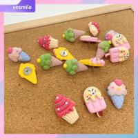 YESMILE 20 Pcs 20ชิ้นค่ะ หมุดกดหมุด กระดานข่าวกระดานข่าว น่ารักมากๆ รูปทรงไอศกรีม สีสันสดใส เรซิน ธัมป์ทัค เครื่องใช้ในสำนักงาน