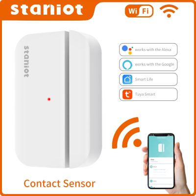 【LZ】▥  Staniot Smart Tuya WiFi Door Window Sensor Door Open Closed Detector Compatible With Alexa Google Home Smart Life App Control