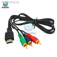 ﹍ HDMI to RCA Cable HDMI Male to 3RCA AV Composite Male M/M Connector Adapter Convert Cable Cord Transmitter