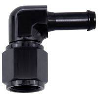 6AN Female toBarb 90 Degree Elbow Swivel Fittings Aluminum Hose Barb Fuel Line Adapter Black