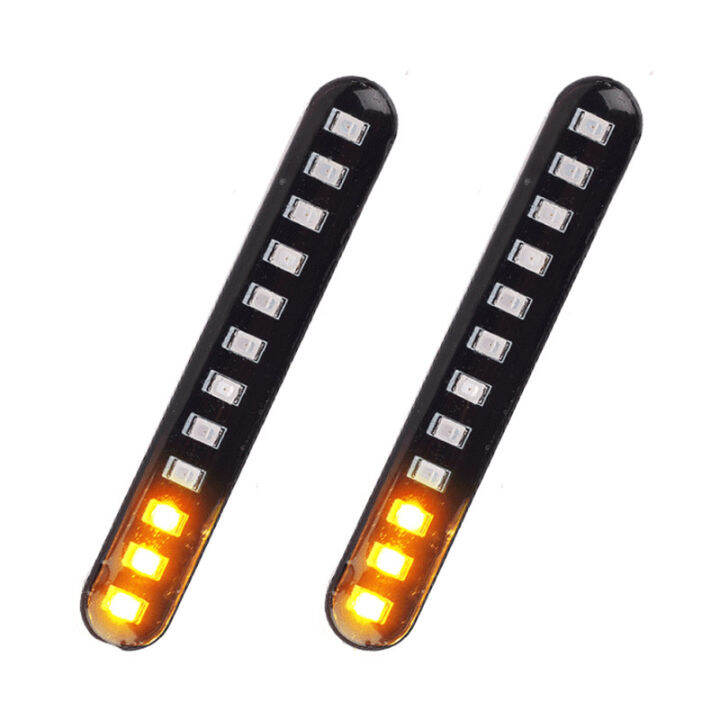 Car Motorcycle Flowing Water Tail Brake Lights 12 Led Turn Signals
