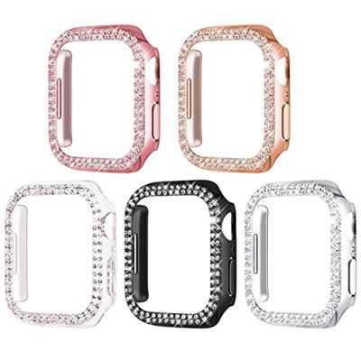 Diamond Cover for Apple Watch 45mm 41mm Case 42mm 38mm PC Bumper protector for iwatch serie 8 7 6 5 4 3 Se 40mm 44mm Accessories Cases Cases