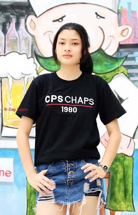 เสื้อยืดแขนสั้น-cps-chap-1980-งานปัก-งานป้าย-ช-ญ-s-m-l-xl-no-38-มีเก็บเงินปลายทาง