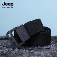 สายรัดกางเกงยืด Jeep สไตล์เกาหลีอินเทรนด์ JEEP เข็มขัดแหวนคู่เยาวชนไมโครหัวเข็มขัดไนลอนผู้ชายบริสุทธิ์ผู้ชายแฟชั่นเข็มขัดผ้าใบ