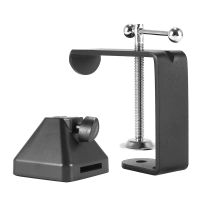 Heavy-Duty Table Mount Clamp, C Mounting Clamp Holder with Headset Hook Hanger for Microphone Suspension Boom Arm Stand