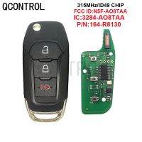 Kunci Remote Mobil QCONTROL สำหรับ Ford F150-F550 Fusion Explorer ชิป ID49 N5F-A08TAA 315 Mhz Auto Smart Control HU101 Flip Key