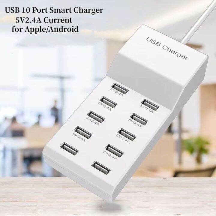 10พอร์ต50วัตต์10a-5โวลต์2-4a-usb-hub-ผนังไฟ-ac-ชาร์จแถบอะแดปเตอร์ท่องเที่ยวสหรัฐสหภาพยุโรปเสียบสำหรับ-ซัมซุง-xiaomi-ศัพท์มือถือ