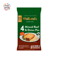 Hollands Minced Beef &amp; Onion Pies 4 Pack ฮอลแลนด์ พายเนื้อสับ และ หัวหอม 4 แพ็ค