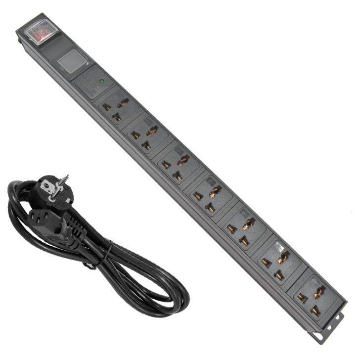 PDU Power Strip Network Cabinet Rack Lightning Protection 3 PIN Adapter ...