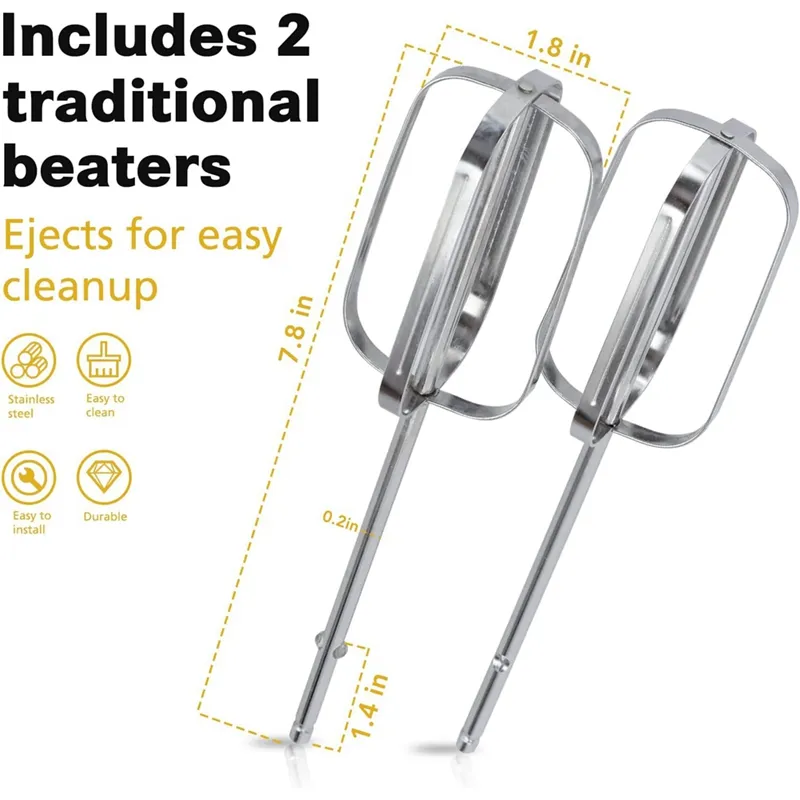 2PCS Hand Mixer Beaters attachments Compatible with Hamilton Beach Hand  Mixers , For Replacement Hamilton Beach Mixer Parts, Hamilton Beach series  Hand Mixer Replacement Beaters 
