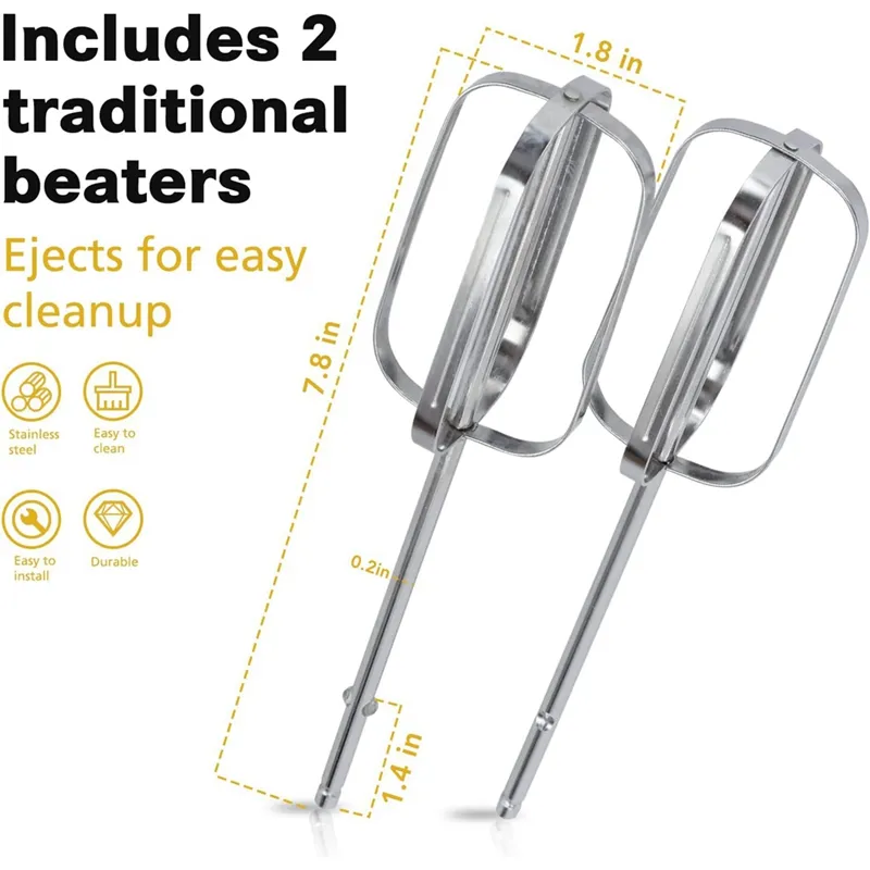 2PCS Hand Mixer Beaters attachments Compatible with Hamilton Beach Hand  Mixers , For Replacement Hamilton Beach Mixer Parts, Hamilton Beach series Hand  Mixer Replacement Beaters 