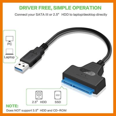 HOT!!ลดราคา USB 3.0 SATA Cavo SATA a USB Adattatore per 2.5 "SSD HDD Hard Disk Esterno Caso ##ที่ชาร์จ แท็บเล็ต ไร้สาย เสียง หูฟัง เคส Airpodss ลำโพง Wireless Bluetooth โทรศัพท์ USB ปลั๊ก เมาท์ HDMI สายคอมพิวเตอร์