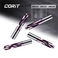 CORIT ดอกสว่านทังสเตนคาร์ไบด์ 1mm－20mm HRC45 ° HRC55 ° HRC65 ° CNC Lathe Drilling Tools Twist Drill Bit Metalworking Bits